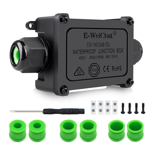 Junction Box Outdoor Waterproof Electrical Box, 2 Way Plug Line Plastic External Junction Box, M25 Waterproof Electrical Box, Electric Power Cord ...