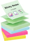 ZCZN 400 Sheets Pop-up Sticky Notes, 3 x 3 Inches, 4 Pads Assorted Color Self-Stick Notes, 100 Sheets/Pad, (Rose Red, Light Green, Yellow, Light B...