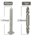 Wood Screws Assortment Fasteners Kit M4,60Pcs,410 Stainless Steel,Round Head, Philips Drive, Self Tapping,Assorted Drywall Screw,Give Away Driver ...