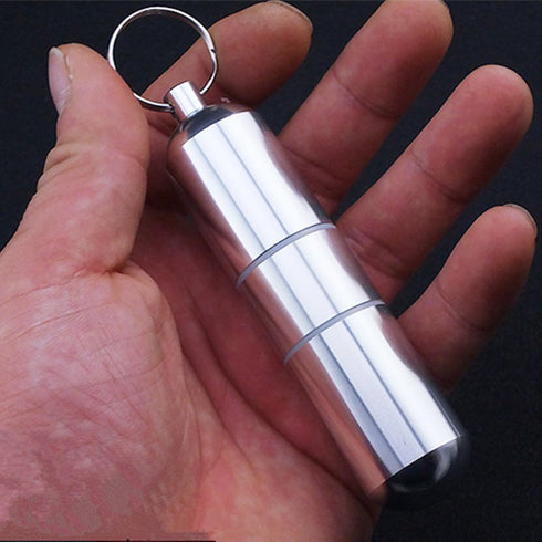 Joint case Mini Aluminum Cigarette Case Holder with Key Ring Metal Waterproof Round Cigarettes Pocket Box...
