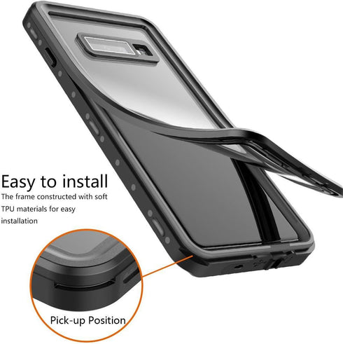 for Samsung Galaxy S10 Plus Case, Waterproof Case Built-in Screen Protector, IP68 Certified Full Sealed Underwater Protective, Shockproof, Snowpro...