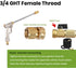 Garden Hose Nozzle, High Pressure Water Hose Nozzle Sprayer Head,fits 3/4” Garden Hose Thread,for Lawn & Garden,Washing Cars,Watering Garden,Clean...