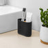 Toothbrush Holders Bamboo Electric Toothbrush Holder Bathroom Storage Organizer Countertop for Toothpaste, Floss, Razor, Black...