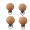5pcs Beech Wood Pacifier Clips Holder Teething Grasping Suspender Clips Charm DIY Beading Pacifier Chain Accessory (3cm/5pcs)...