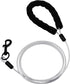 Stainless Steel Water and Chew Proof Dog Leash with Hooks for Large, Medium and Small Dogs 4FT Wire Alloys Camping with Soft Handle(Transparent)...