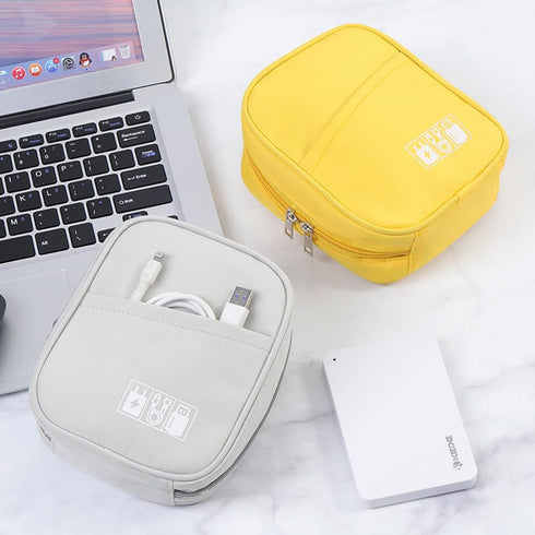 Storage Pouch for Small Electronics and Accessories,Tech Bag,Electronic Organizer Case Compatible with MacBook Laptop Charger,Mouse,Cables,Hub,Pow...