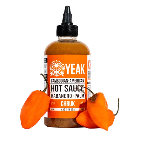 Yeak Inc Hot Sauce Chruk Palm + Habanero for Steaks Noodles Tacos Sauce Home Made Cambodian-American (Habanero+Palm CHRUK) Heat Level: Hot...