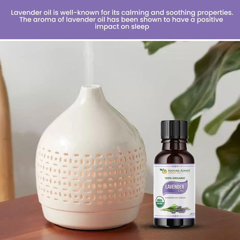 USDA Certified 100% Organic Lavender Essential Oil | Aromatherapy Diffuser, Therapeutic Grade, Non- GMO Verified, Beneficial for Skincare and Hair...