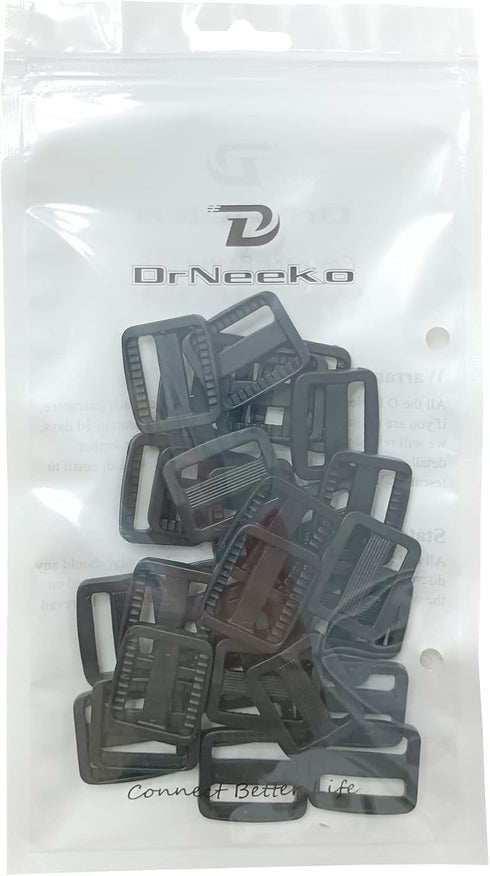 30 Pcs 3/4 Inch Black Plastic Tri-Glide Slides Button Adjustable Webbing Triglides Slider Buckle for Belt Backpack and Bags (3/4" 20mm)...