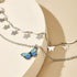 Missgrace Layered Anklets Women Butterfly Silver Ankle Bracelet Charm Beaded Dainty Foot Jewelry for Women and Teen Girls Summer Barefoot Beach An...