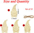 32 Pcs Gnome Wooden Hanging Ornaments, Unfinished Wood Cutouts Slices Elf Paintable Christmas Ornaments with Rope for Various Festivals DIY Craft ...