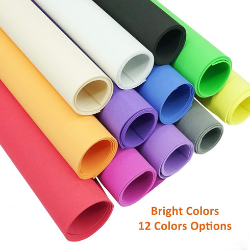 48PCS EVA Foam Sheets 1mm Thick 11.8 x 7.8 Inches Craft Foam Paper 12 Colors for Craft Projects Kids DIY Handcraft Classroom Parties and More...
