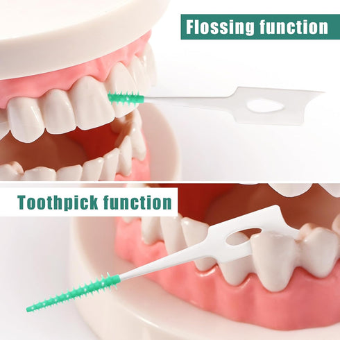 200 Pieces Portable Soft Silicone Toothpick Toothbrush Original 360° Bendable Soft Bristles Brush Suitable for Oral Care of Adults and Children Du...