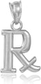 925 Sterling Silver Rx Prescription Symbol Charm Pendant...