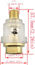 CHENJIN 2PCS Mini Automatic Grease Filler 1/4 NPT Air Compressor Oil Lubricator Iron Plated Copper Pneumatic Tools Internal Parts with Screws...