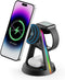 2024 Version RGB 3 in 1 Wireless Charging Station for iPhone Apple Watch AirPods Multiple Devices, Magnetic Wireless Charger Dock, Travel Charger ...