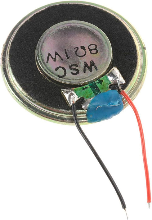 YXQ 1W 8 Ohm Micro Internal Speaker Loudspeaker 32mm Dia Round Metal Shell with Wire (4Pcs)...