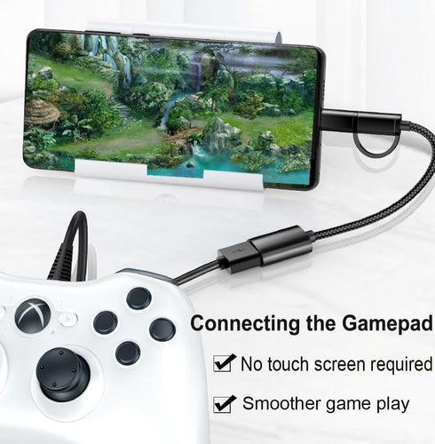 2-in-1 USB C/Micro to USB OTG Adapter, USB to Android Adapter Cable, Compatible with MacBook Pro Android Google Samsung Galaxy S21 S22 S23 Note 20...