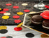 Glitter Confetti Circles Table Decoration and Wedding Party Decoration, 1.2’’ in Diameter (gold glitter, black, red,300pc)...