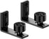 Sliding Barn Door Floor Guide Wall Mount Hardware Adjustable Stay Rollers, Smooth Wheels Flush Bottom Countersunk Holes Black 2 Pack...