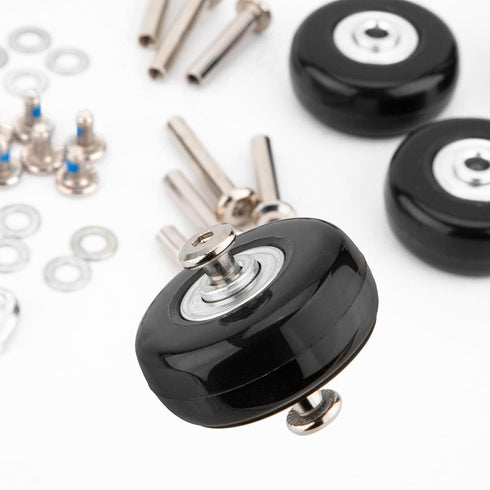 OCGIG 45mm x 18mm Set of 4 Luggage Suitcase Replacement Wheels Rubber Swivel Caster Wheels Axles Repair Kit...