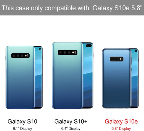 Vofolen for Samsung Galaxy S10e Case Wallet with Card Holder Slot Scratch Resistant Dual Layer Protective Bumper Tough Rubber Armor Hard Shell Cov...