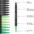 Mogyann Green Tone Markers, 12 Pack Dual Brush Pens Drawing Markers for Art Sketching...
