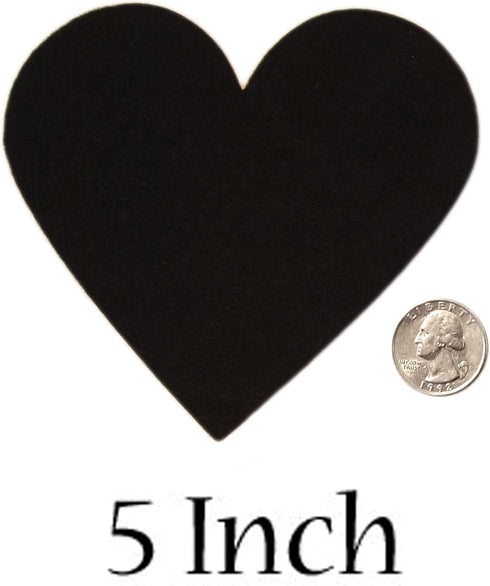 Playfully Ever After 5 inch Felt Hearts 12pc - Pumpkin Orange...