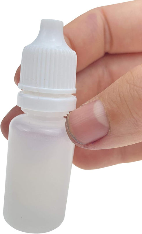 50PCS Empty Refillable Squeezable Plastic Dropper Bottle Eye Liquid Dropper Container Jar Vial Holder with Screw Caps and Plugs for Cosmetic Essen...