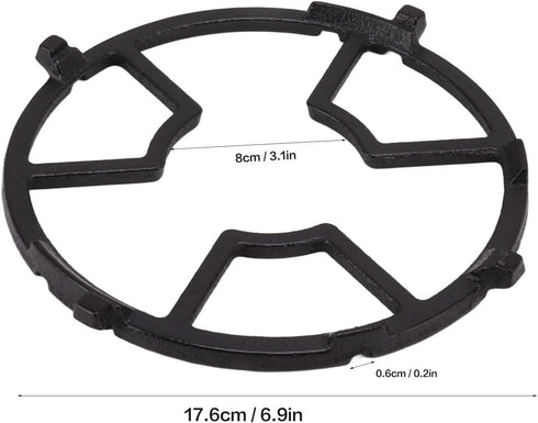 Cast Iron Wok , Non Slip Black Cast Iron Stove Rack Replacement Wok Support for Cast Iron Pans, Frying Pans, Black Steel Pans, Craft Pans, Carbon ...