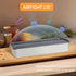 Bacon Container for Refrigerator, Bacon holder for refrigerator,Bacon Storage Container 304 Stainless Steel Sealed Food Storage Container with Cle...