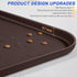 Silicone Pet Feeding Mat with Raised Edge, Dog Cat Bowl Mats for Food and Water, Pet Placemat for Floors Waterproof, 19” x 12” x 0.7” Brown...