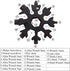 18-in-1 Snowflake Multi-Tool Screwdriver, Stainless Steel 18-1 Multitool Snow Tool (Black)...