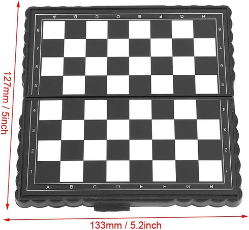 sjlerst Chess, Portable Chessboard Chess Board Game Magnetic Chess Set, for Party Family Activities...