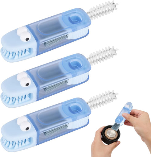 3pcs 4 in 1 Bottle Cleaning Brush Set, Multipurpose Cup Lid Gap Cleaner Brush Bottle Lid Crevice Cleaning Detail Brush Tools for Home Kitchen Wate...