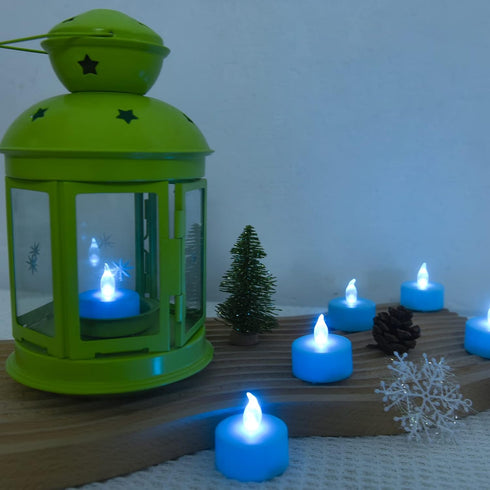 Battery Operated Tea Lights Candles-LED Flameless Flickering Votive Electric Candle lamp Long Lasting 200 Hours,24 Pack Realistic and Bright for S...