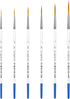 XDT#830 Rigger Artist Paint Brush 6 Piece Set Extra Long Fine Point Liner Tip #000#00#0#1#2#3, Scale Models Nail Acrylic Oil Watercolor...