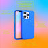 FELONY CASE - iPhone 13 Pro Max Neon Blue Clear Protective Case, TPU and Polycarbonate Shock-Absorbing Bright Cover - Crack Proof with a Gloss Fin...
