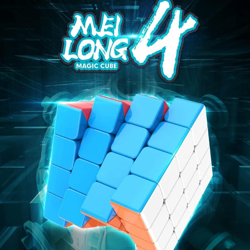 BroMocube Moyu Meilong Magic Cube Stickerless MFJS Puzzle Speed Cube Educational Toys for Children (Meilong 4x4)...