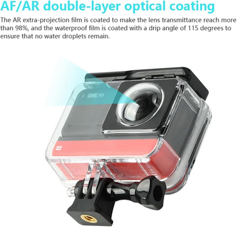 Waterproof Housing Case Compatible with Insta360 ONE RS 360 Underwater Diving Shell 60M Protective Shell...