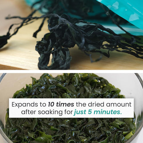 Chung Jung One O'Food Dried Seaweed, Korean Miyeok Baby Wakame Cut Flakes for Miyeokguk Miso Soup Sea Weed Salad, Product of Korea, 50g, 20 Servin...