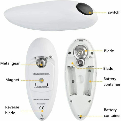 Electric Can Opener For Seniors Smooth Edge Automatic Hands Free...