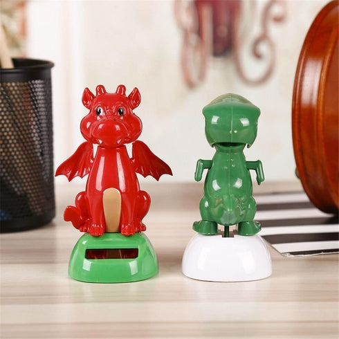 Green Solar Powered Dancing Dinosaur, Decoration Gift, No Battery Required, Desk and Dashboard Decor Home Decor Birthday Gifts Solar Power Kits...