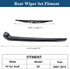 Rear Windshield Wiper Arm with Wiper Blade for Audi Q7 2007-2015 Rear Windshield Back Wiper Arm Blade Replacement OEM # 4L0-955-407-1P9, 4L0-955-4...