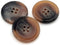 20PCS 4 Holes Sewing Round Craft Buttons Resin Snaps for Blazer Shirts DIY Accessories (Brown, 15mm)...