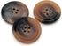20PCS 4 Holes Sewing Round Craft Buttons Resin Snaps for Blazer Shirts DIY Accessories (Brown, 15mm)...