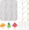KISSITTY Mushroom Silicone Pendant Molds Earring Making Kit Resin Casting Molds with Earrings Hooks Jump Rings for Women Earrings Necklaces Bracel...