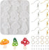 KISSITTY Mushroom Silicone Pendant Molds Earring Making Kit Resin Casting Molds with Earrings Hooks Jump Rings for Women Earrings Necklaces Bracel...
