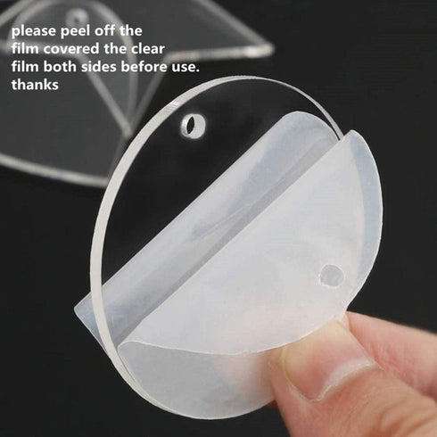MEYA Set of 15pcs High Clear Blank Acrylic Discs,Acrylic Round Sheet with Hole 1/8" for Keychains, Jewelry DIY Crafts (Dia 2.0")...