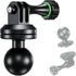 BRCOVAN Aluminum Alloy Tripod Mount Adapter with 1'' Ball & Camera 1/4"-20 Thread, Compatible with RAM Mounts B Size 1 Inch Ball Double Socket Arm...